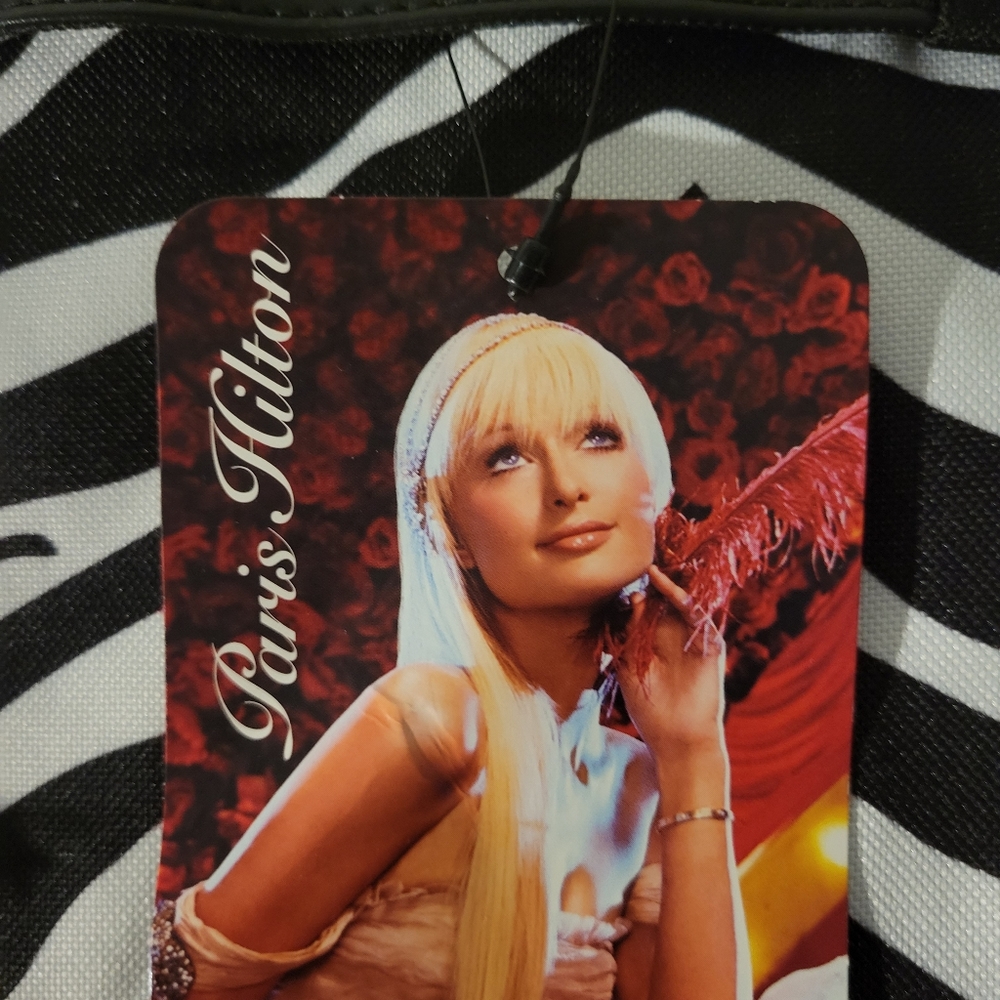 NWT Paris Hilton Tote Bag. Black and White